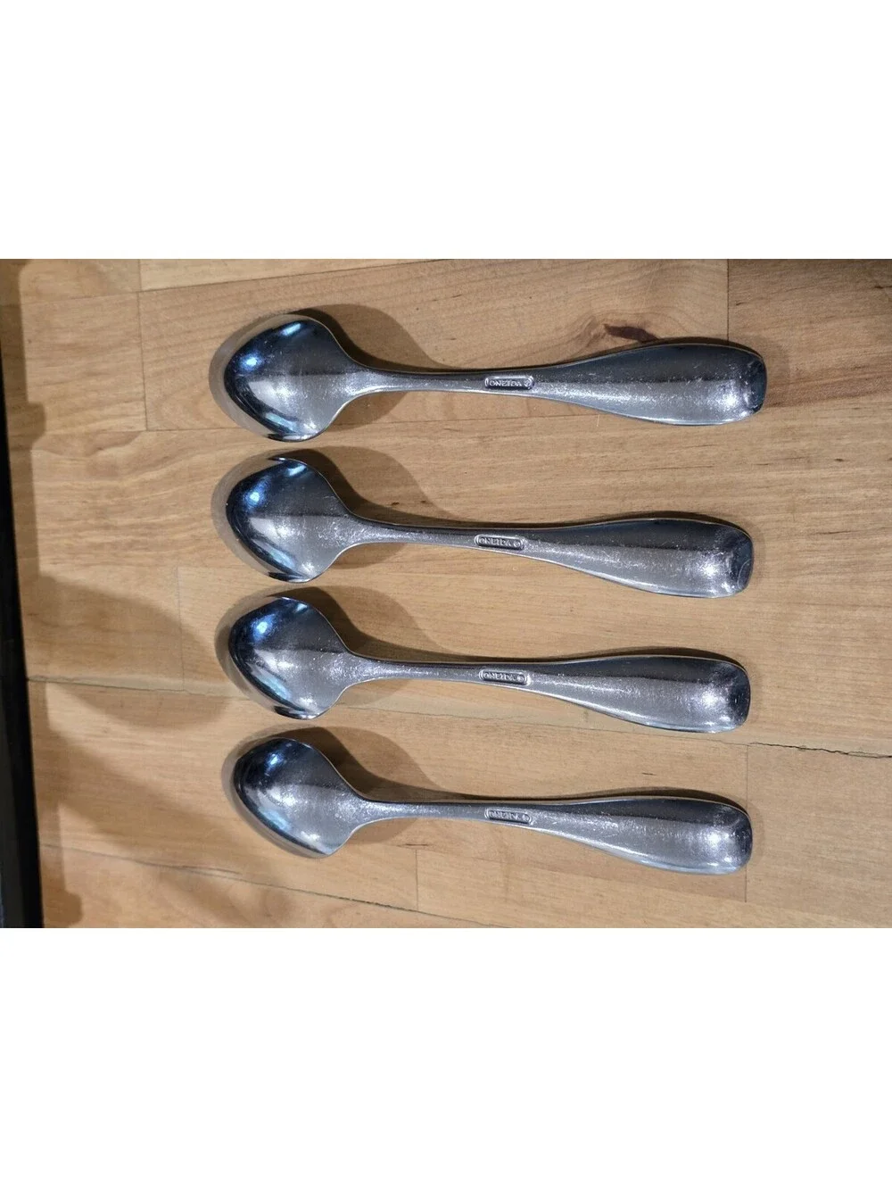 Oneida VOSS Stainless Glossy Tablespoons Place/Oval Spoons Lot of 4
